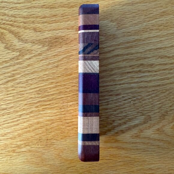 Mezuzah Mixed Hardwoods Hand Crafted Judaica Jewish Shin - Picture 4 of 5